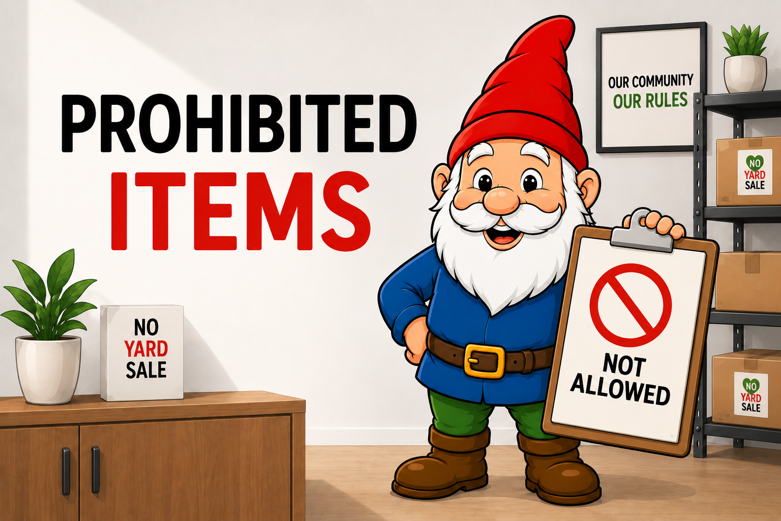 No Yard Sale prohibited items image